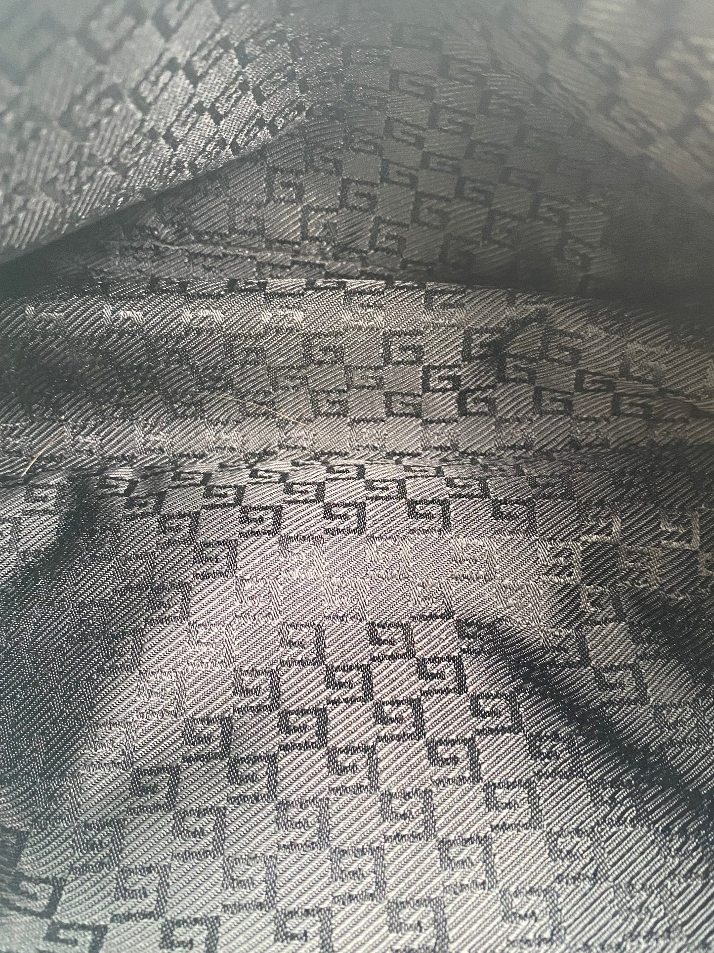 Gucci Black Canvas Messenger Bag Crossbody SHW