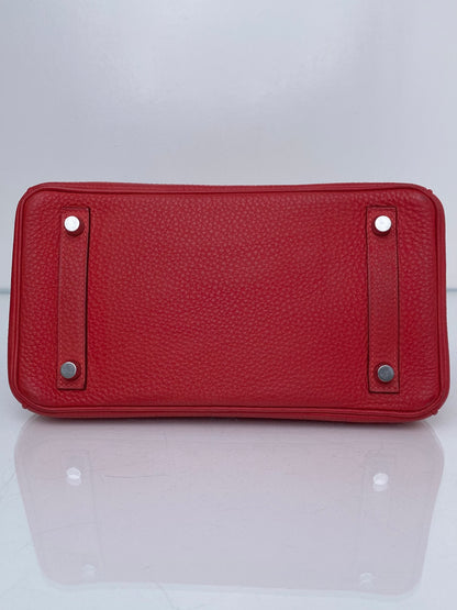 Hermes Birkin 25 Rouge Casaque Togo #C