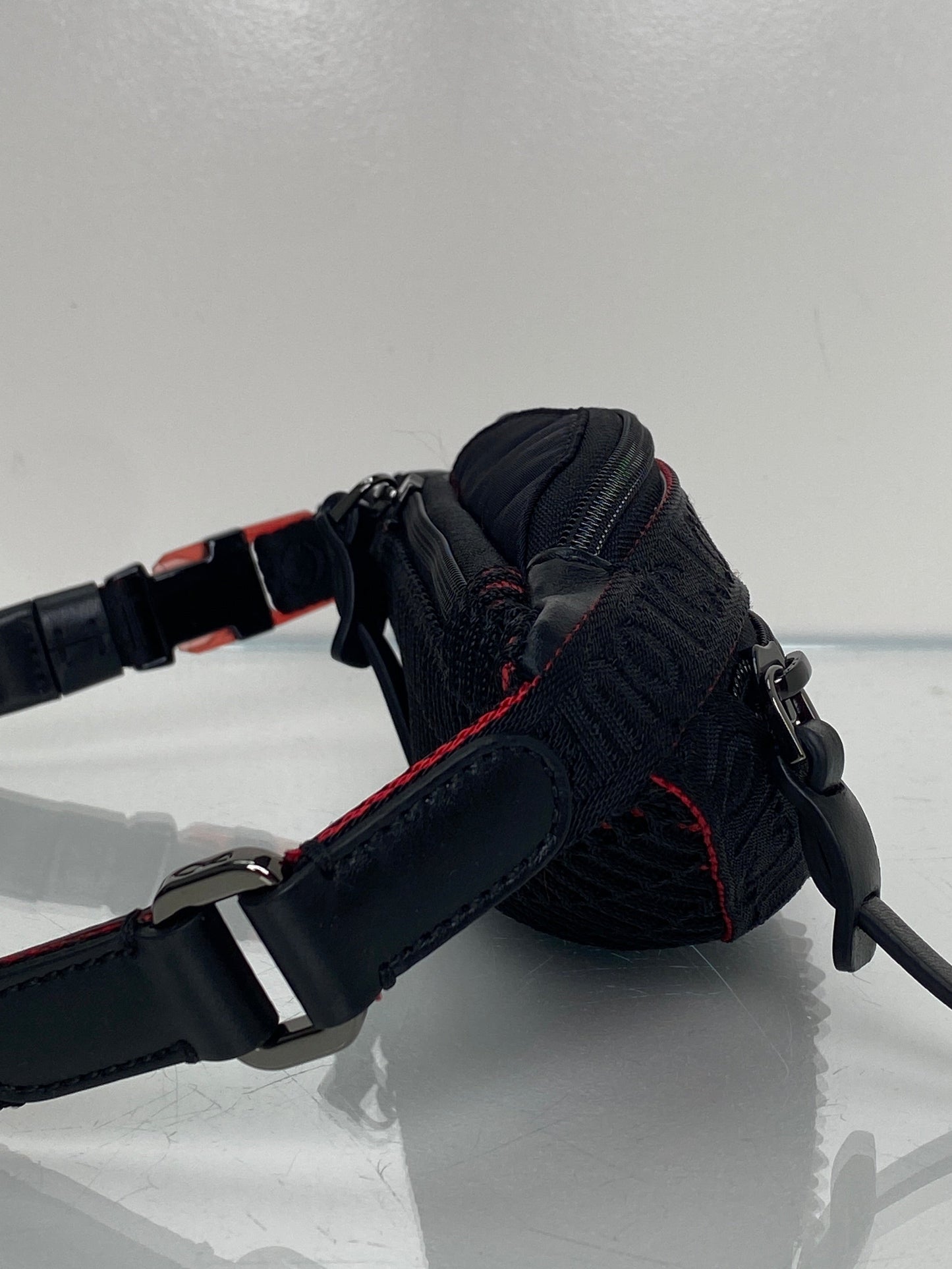 Christian Louboutin Black & Red Studded Bum Bag