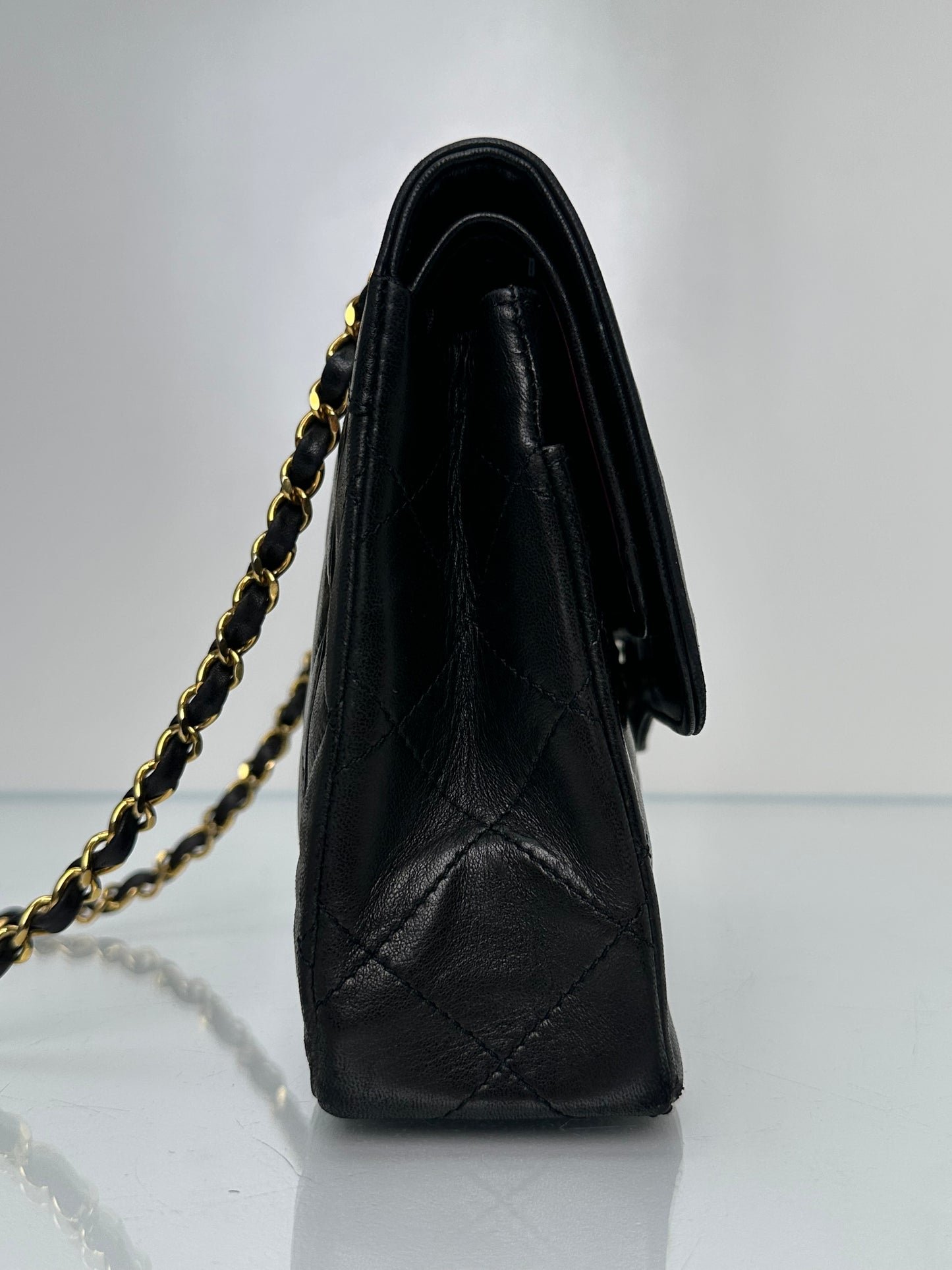 Chanel Black Paris Lambskin Double Classic Flap Bag 24k GHW #33