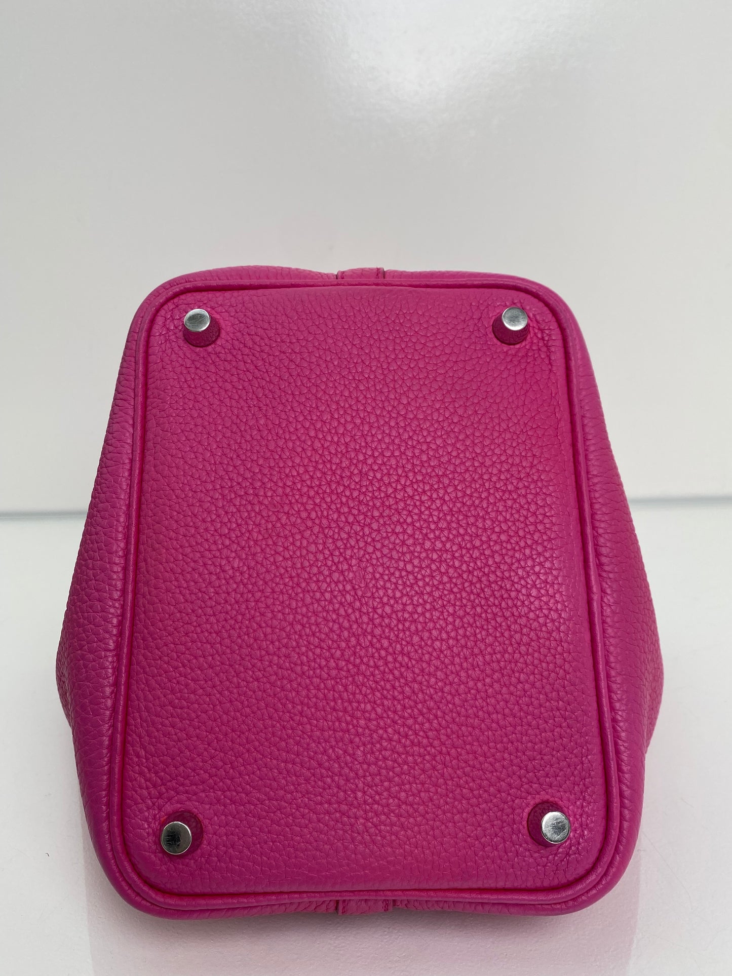 Hermes Picotin 18 Rose Mexico Clemence PHW #R