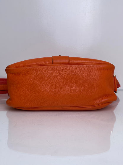 Hermes Orange Clemence Bourlingue Bag GHW