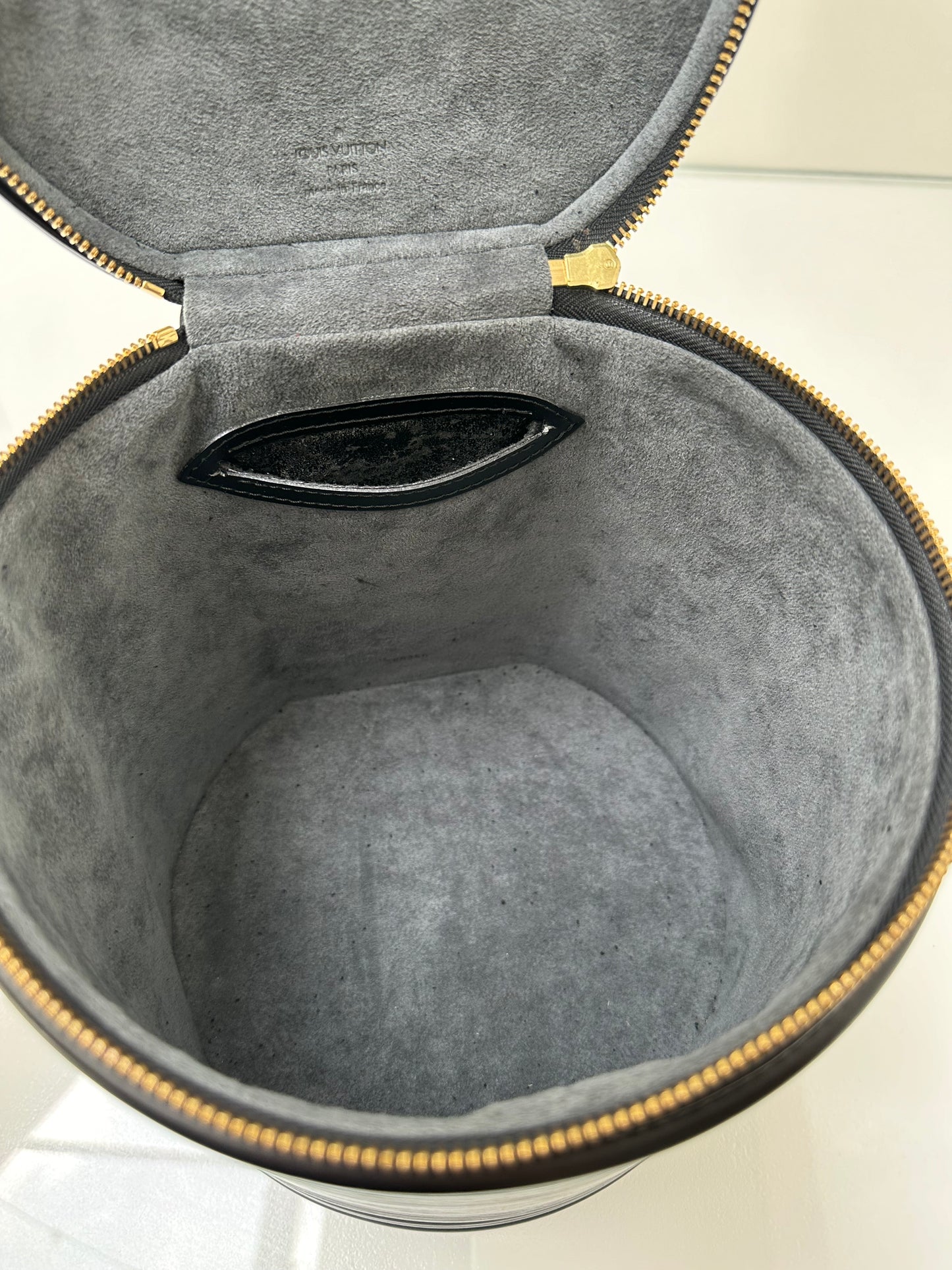 Louis Vuitton Black Epi Vanity Canister