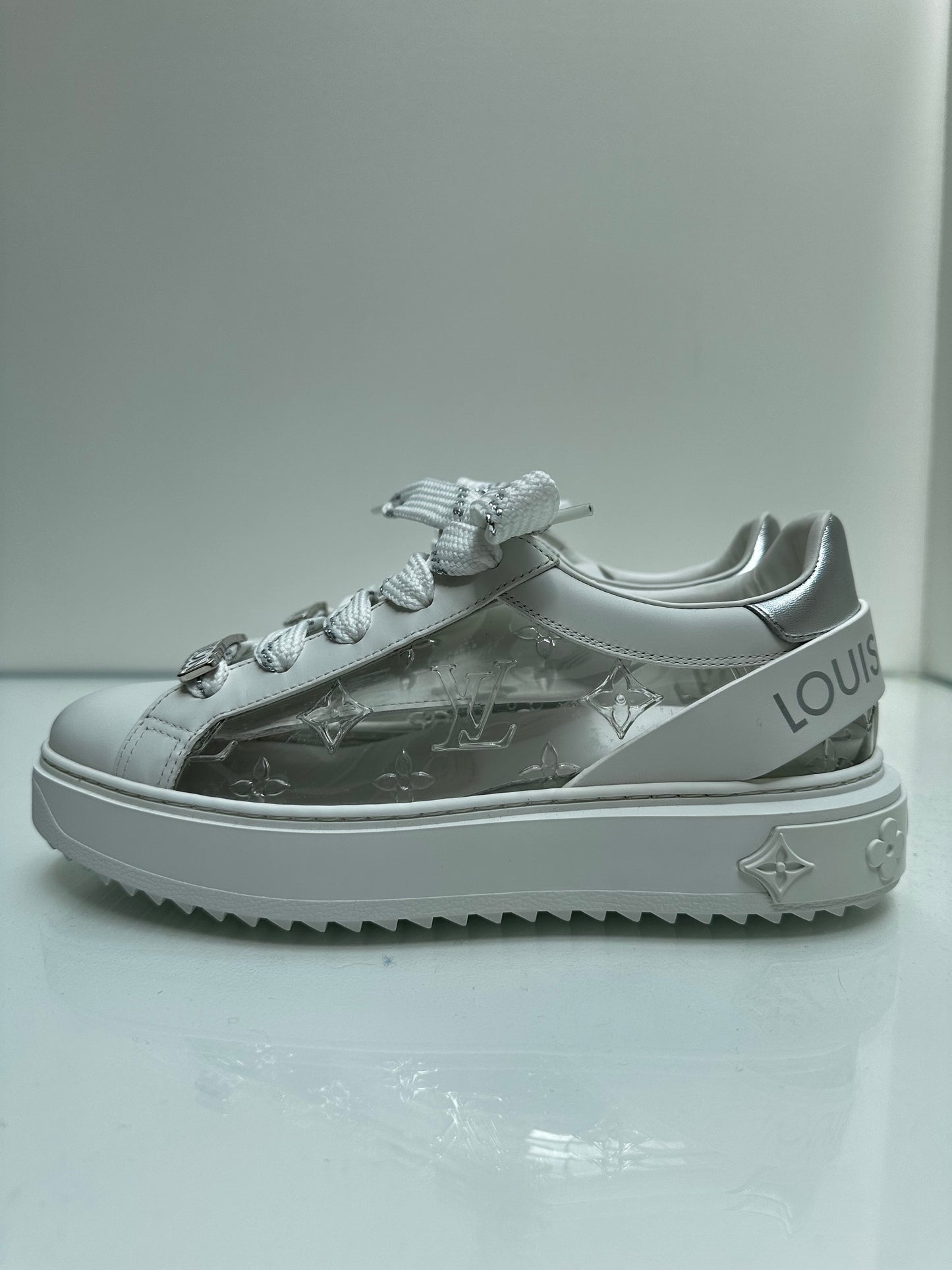 Louis Vuitton White Clear Sneakers, 37.5