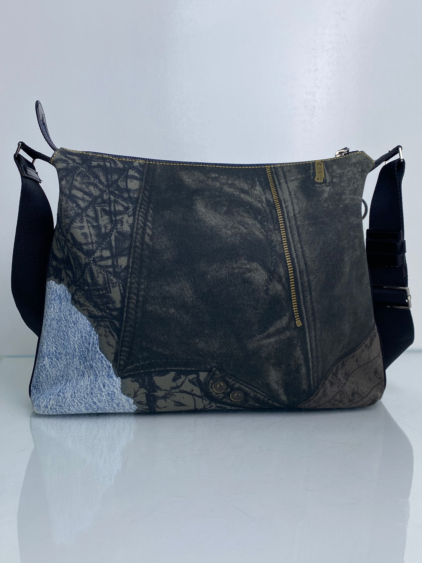 Christian Dior Miss Diorella Denim Print Messenger Bag SHW