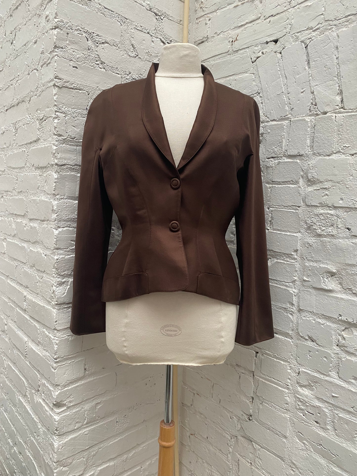 Thierry Mugler Vintage Brown Suit Jacket & Skirt, 40