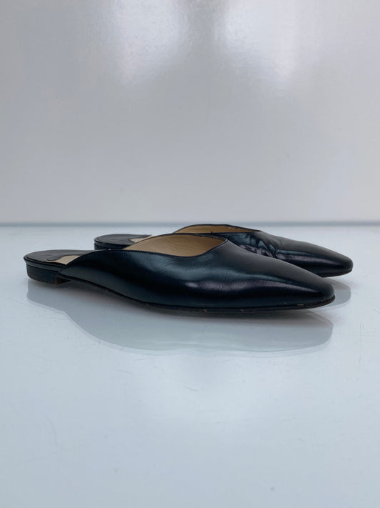 Manolo Blahnik Black Mules, 37 (As Is)