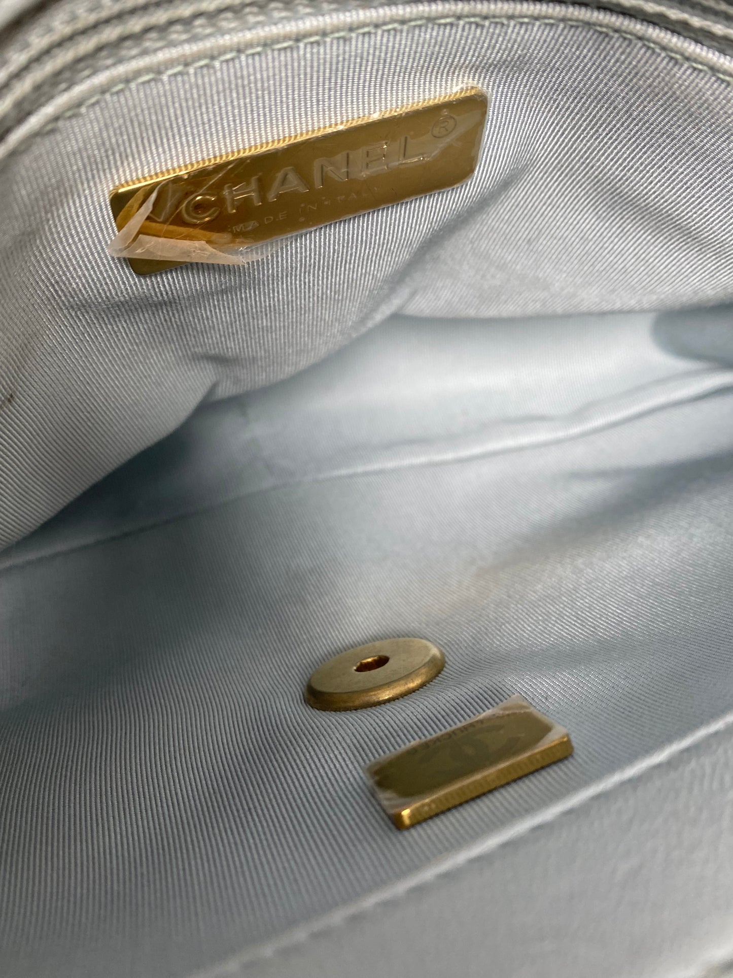 Chanel 19 Pale Blue Calfskin TTHW