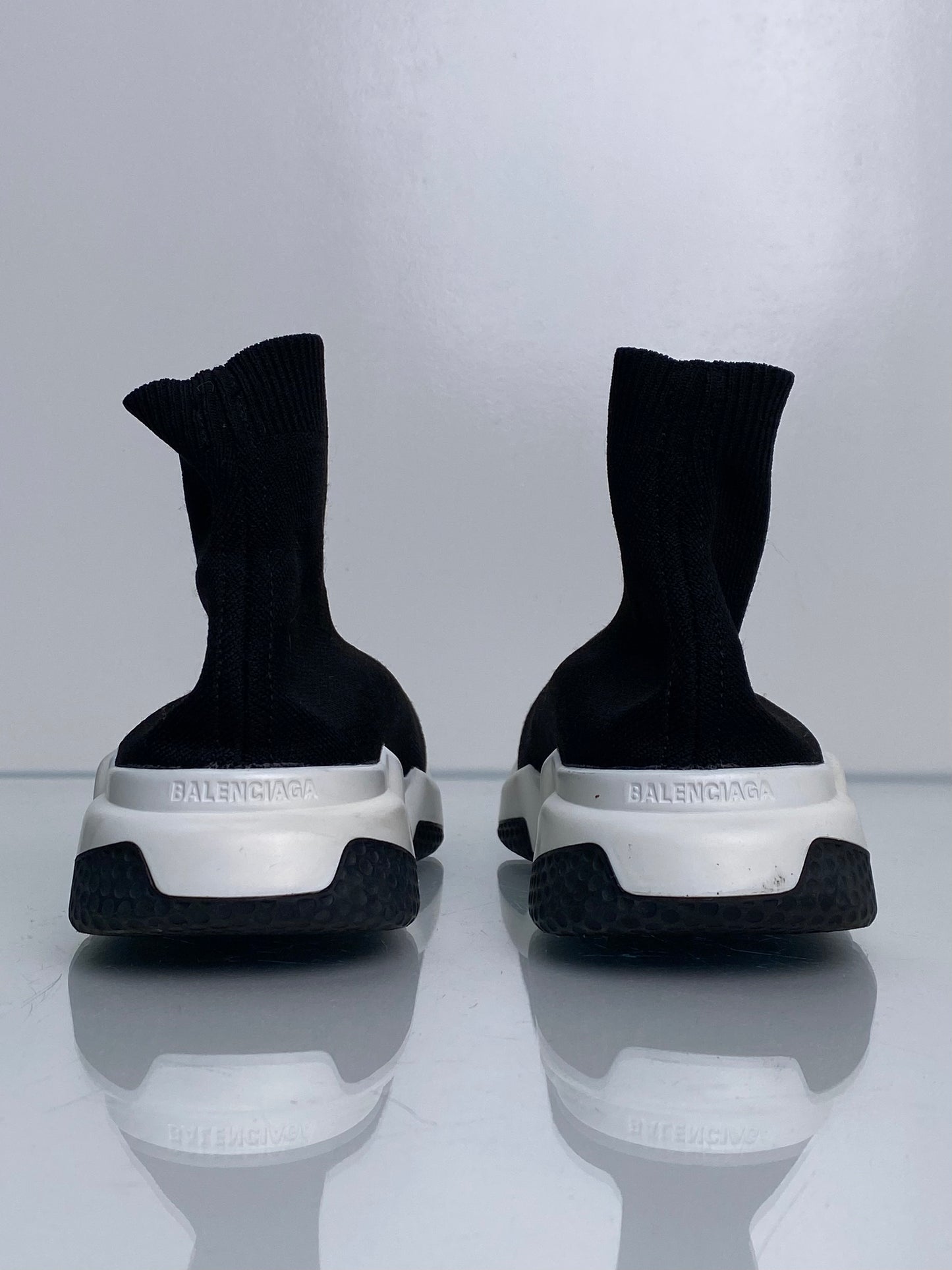 Balenciaga Black Speed Recycled Knit Sneakers, 9