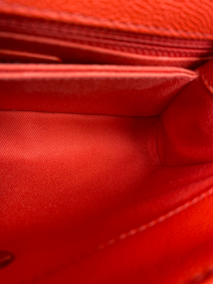 Chanel Red Chevron Coco Handle Bag SHW