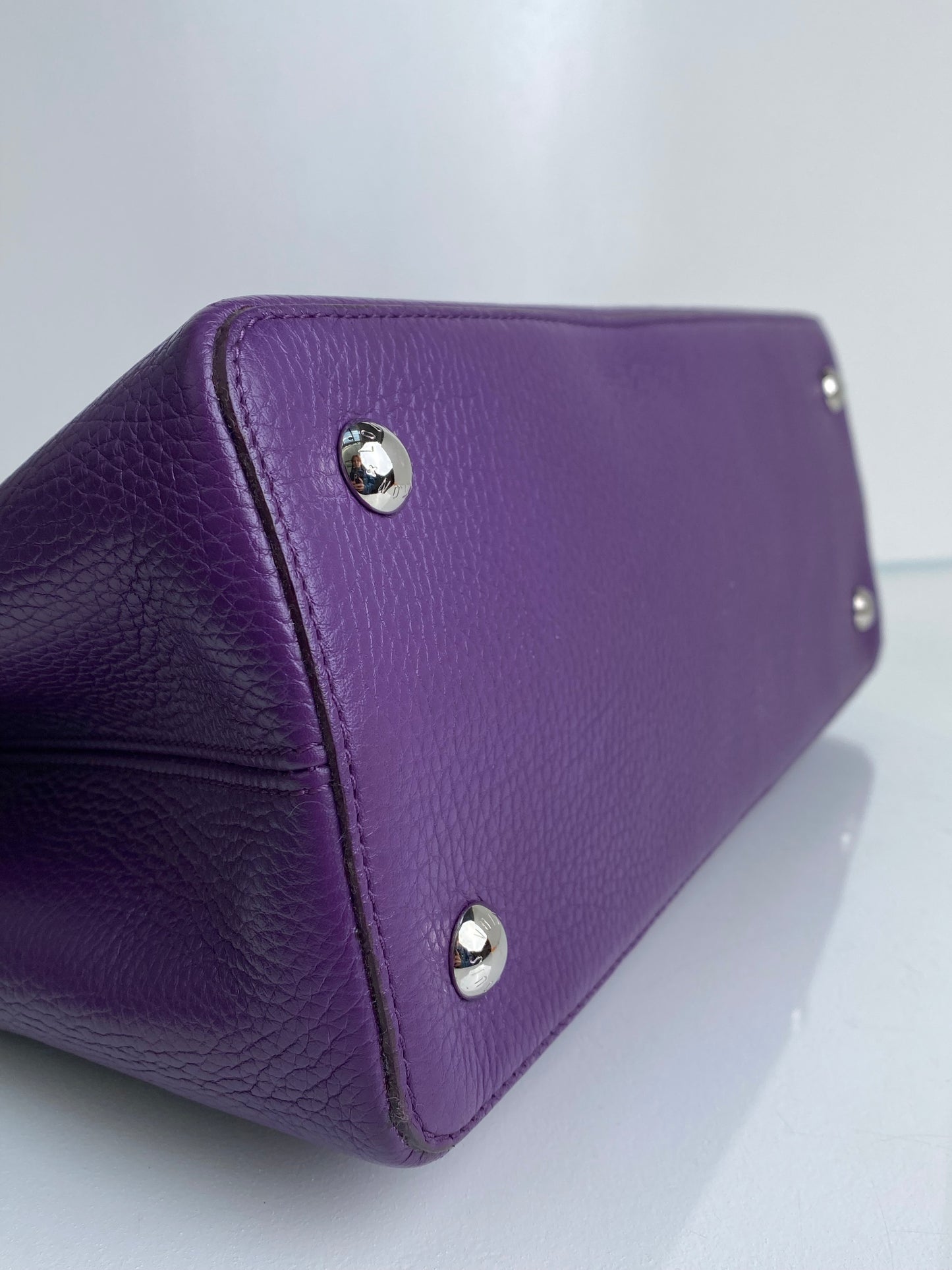 Louis Vuitton Purple Capucine MM Bag SHW