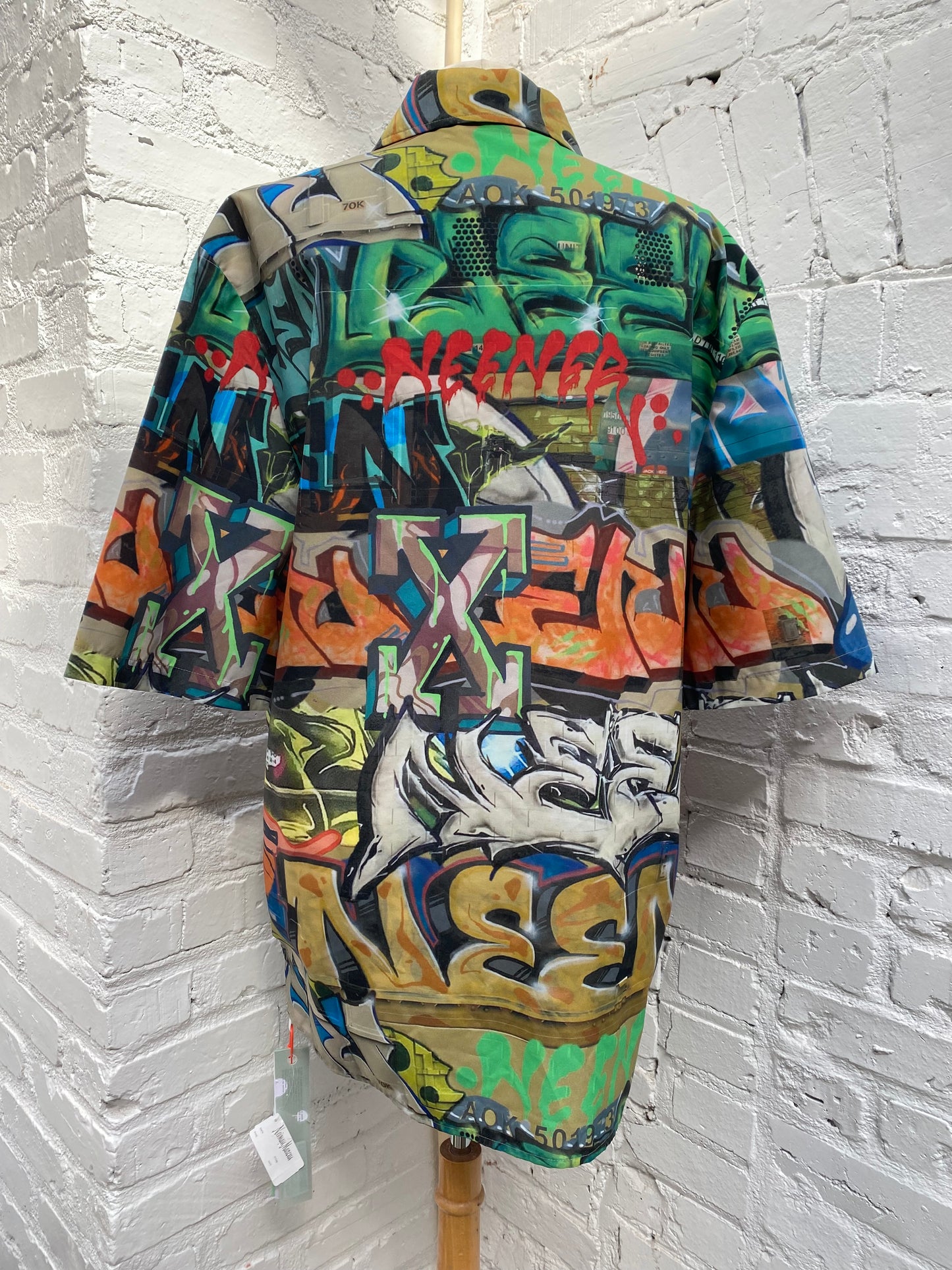 Off White Men’s Graffiti Button Up, XL