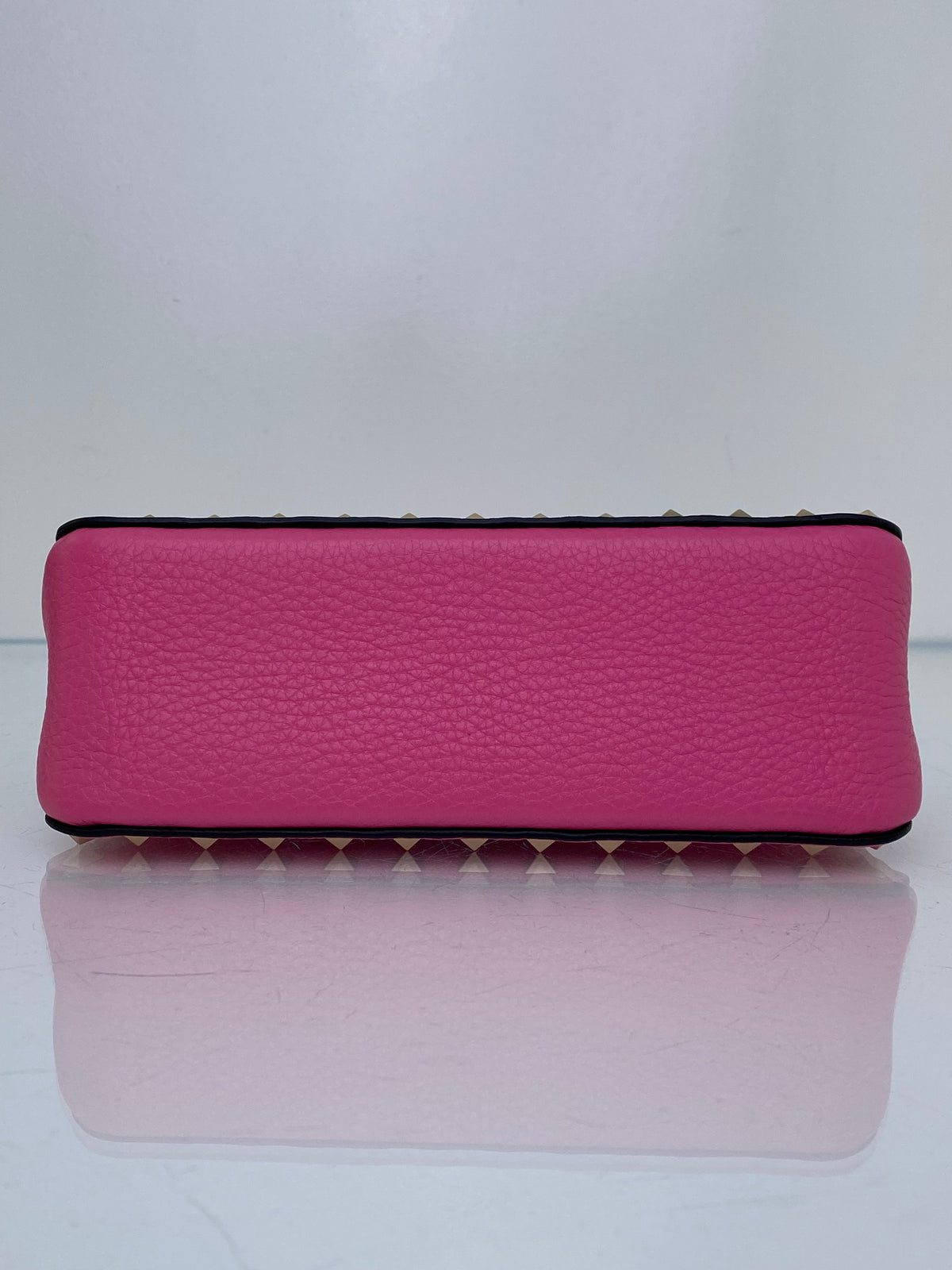 Valentino Pink Rockstud Grainy Calfskin Crossbody Bag GHW