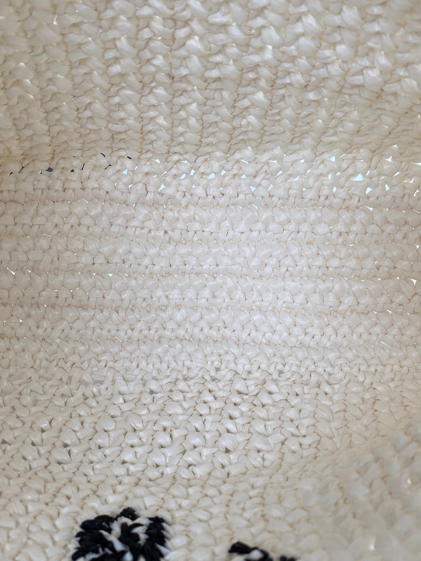 Prada White Logo Crochet Small Tote Bag