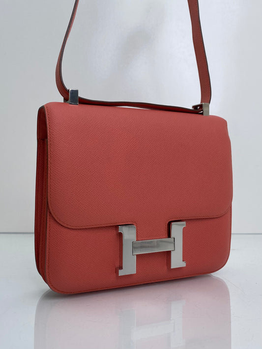 Hermes Pink Epsom Leather Constance 24 PHW