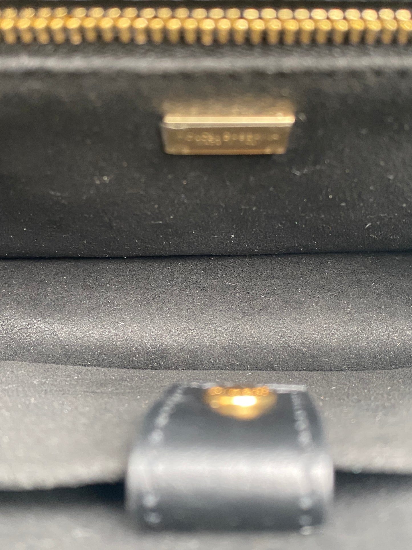 Dolce & Gabbana Black Crystal Logo Satin Clutch GHW