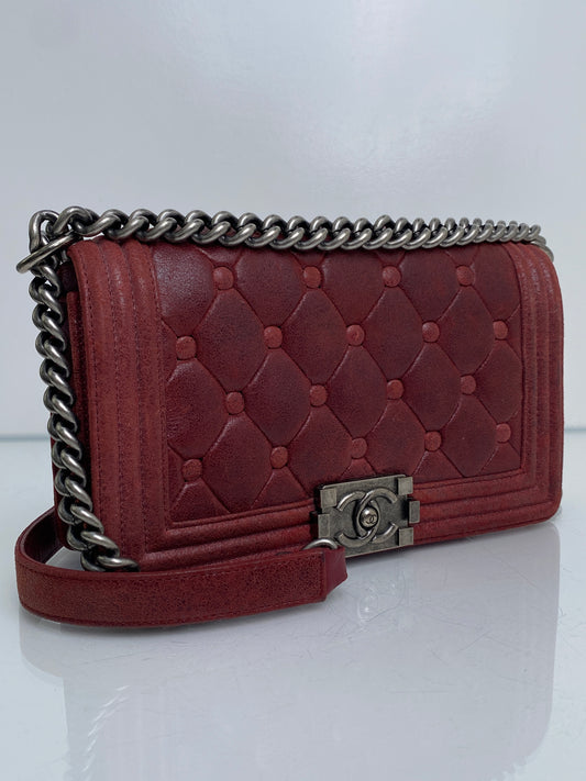 Chanel Burgundy Boy Bag RHW