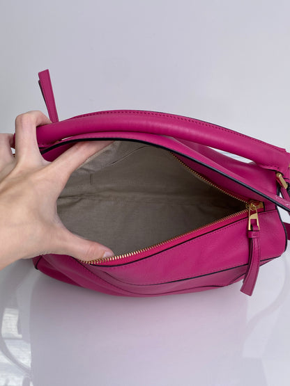 Loewe Pink Leather Puzzle Bag GHW