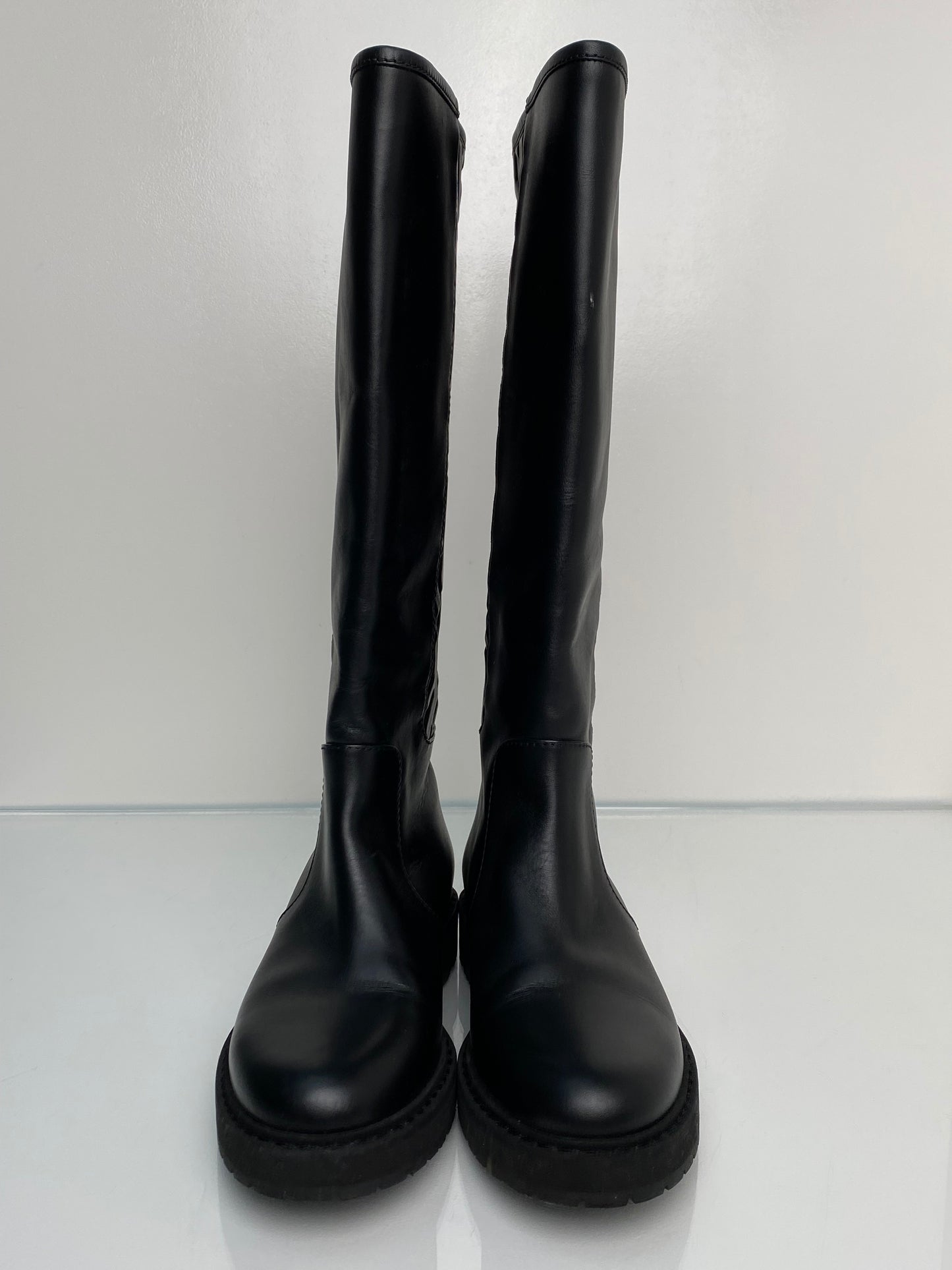 Fendi Black FF Logo Boots, 37.5
