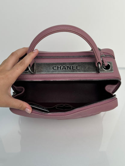Chanel Mauve Lambskin Quilted Medium Trendy Bag RHW #21