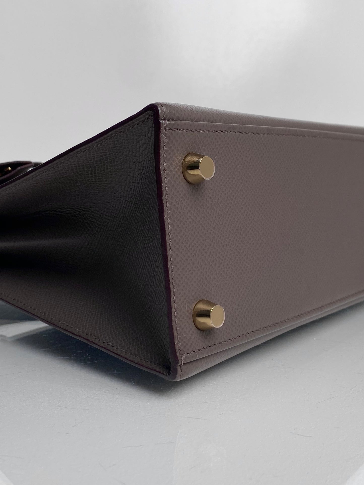 Hermes Kelly 25 Etain Epsom GHW #Y