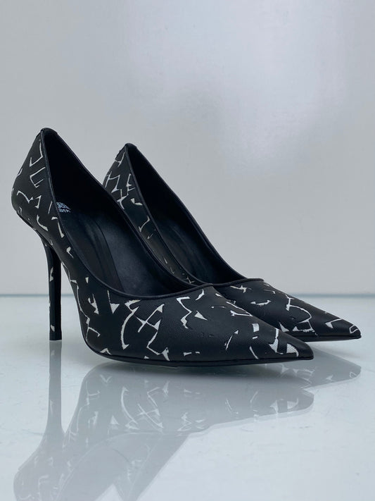 Jimmy Choo X Eric Hayes Black & White Heels, 39