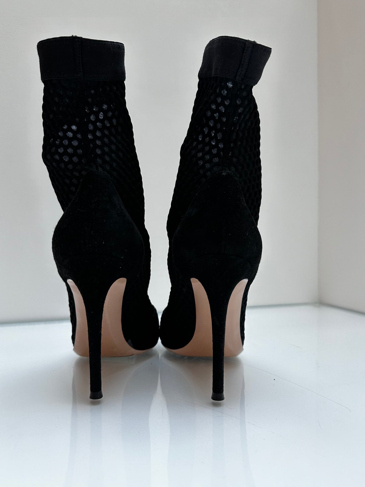 Gianvito Rossi Black Sock Heel, 39.5