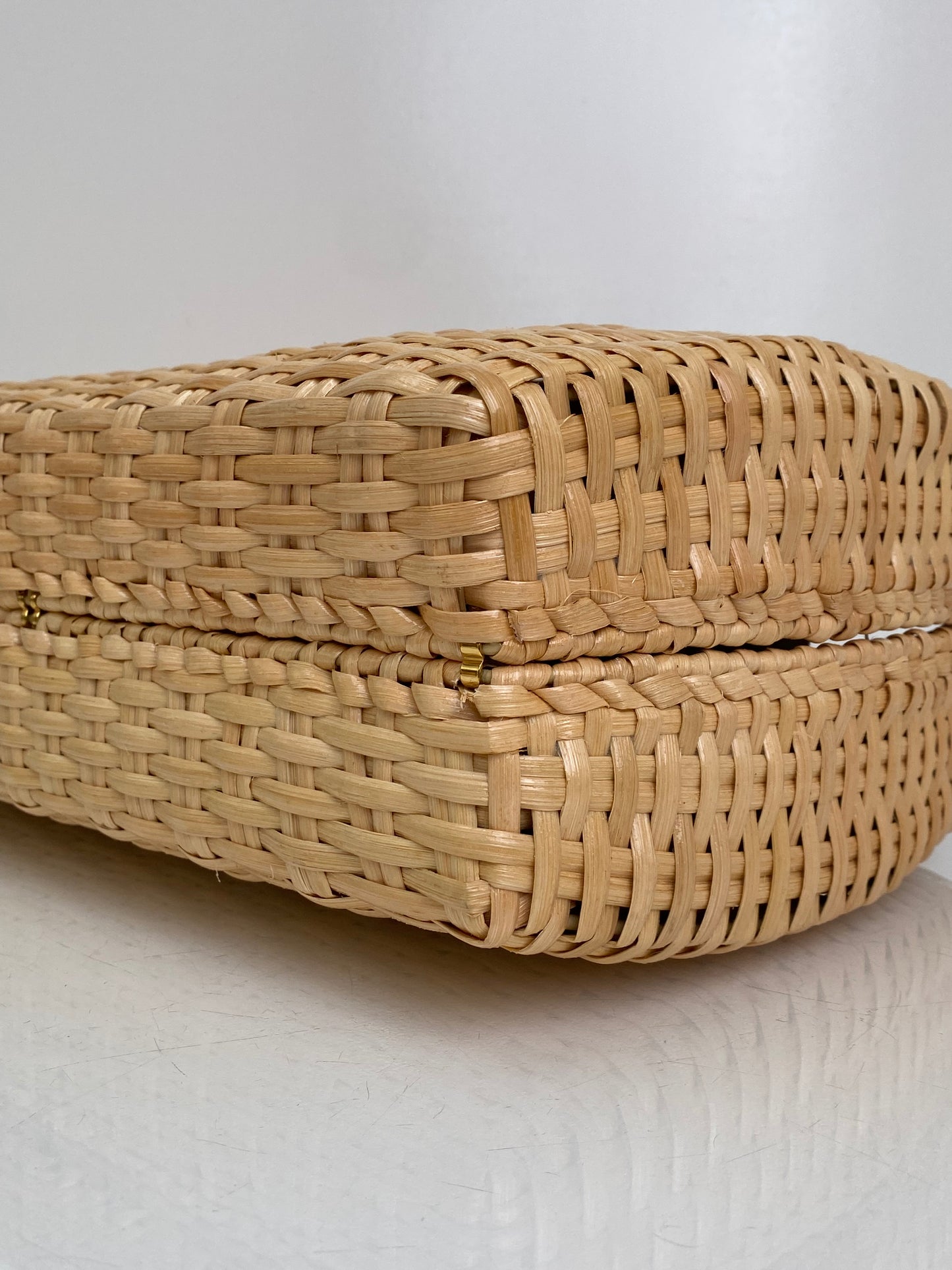 Dolce & Gabbana Tan & Brown DG Amore Wicker Handbag GHW