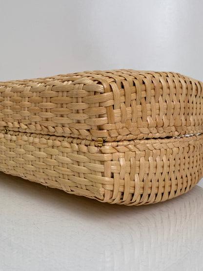 Dolce & Gabbana Tan & Brown DG Amore Wicker Handbag GHW
