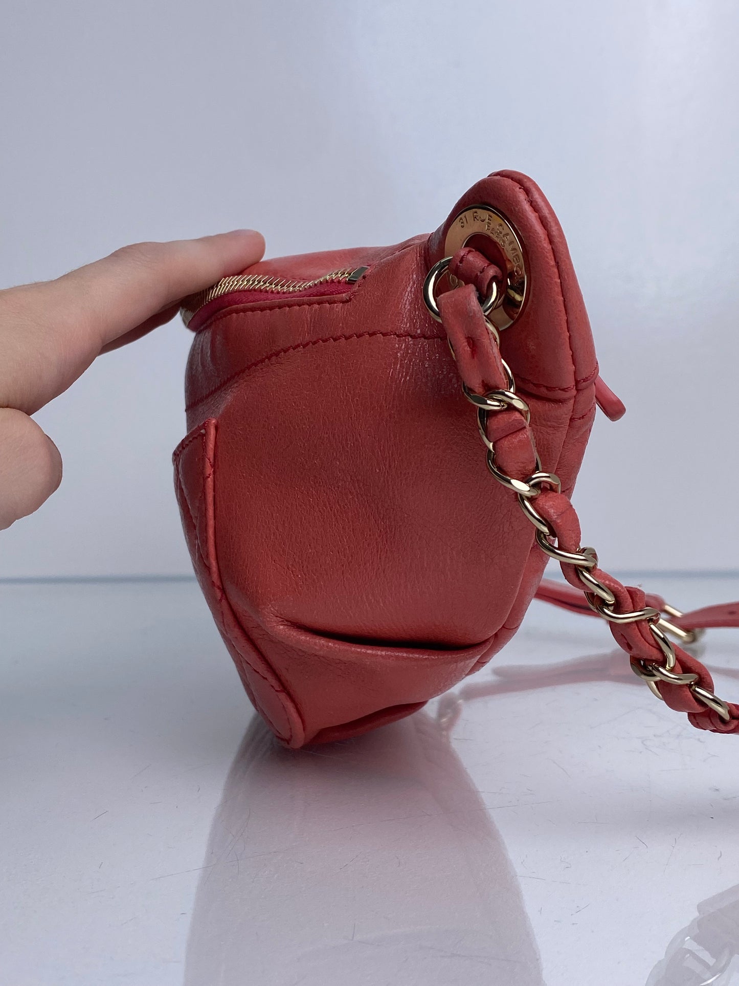 Chanel Pink Crumpled Glazed Lambskin Quilted Waist Bag GHW #25