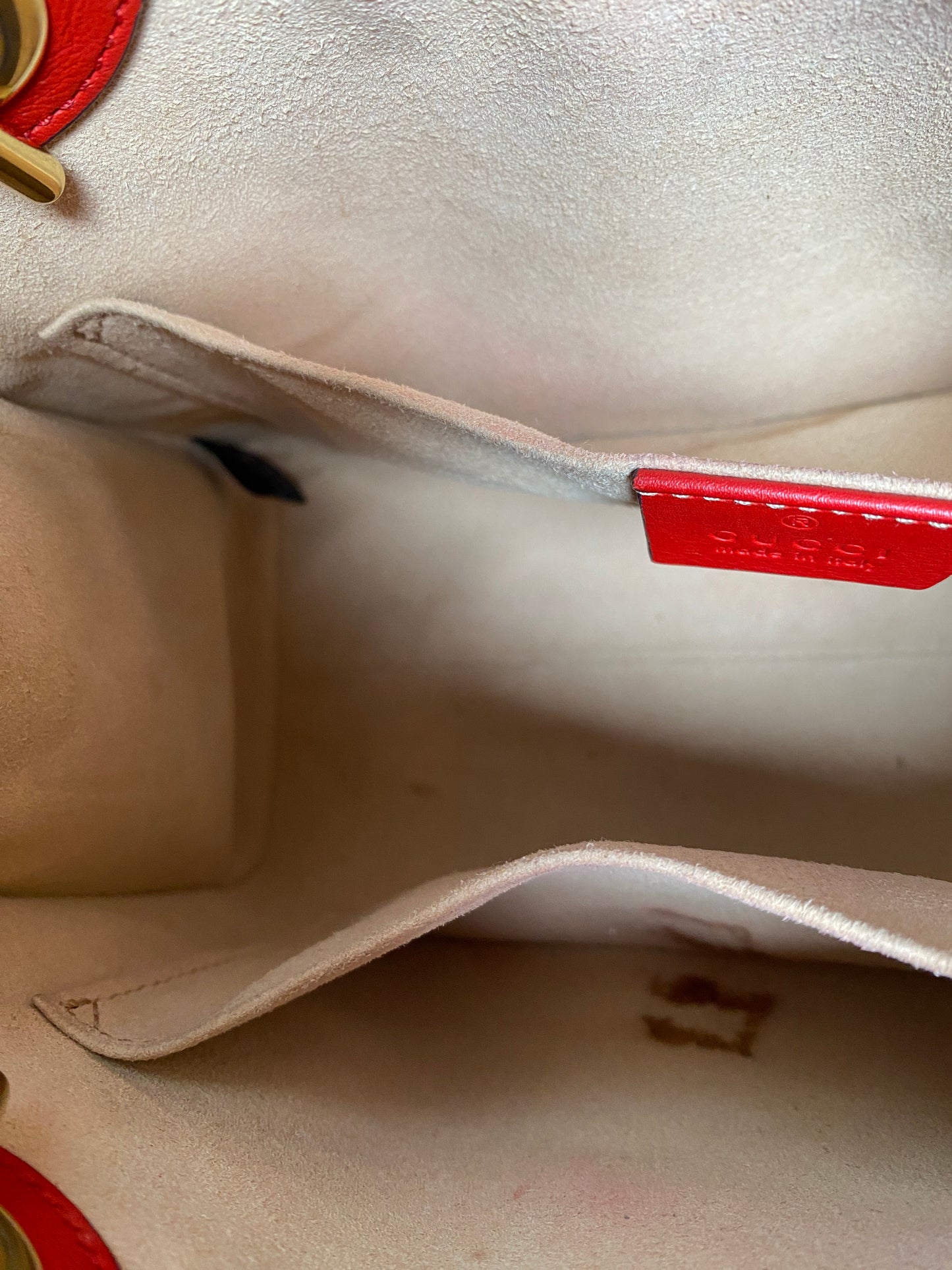 Gucci Red Supreme Apple Padlock Shoulder Bag GHW