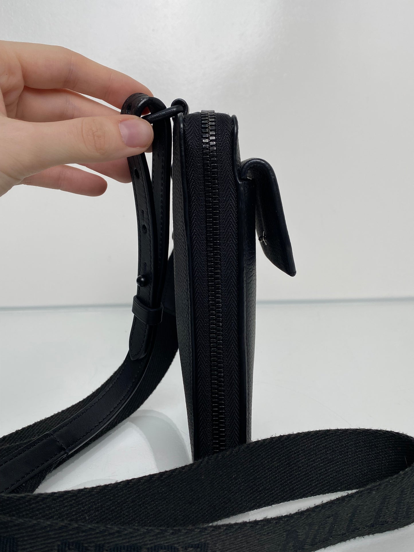 LV Black Aerogram Phone Bag