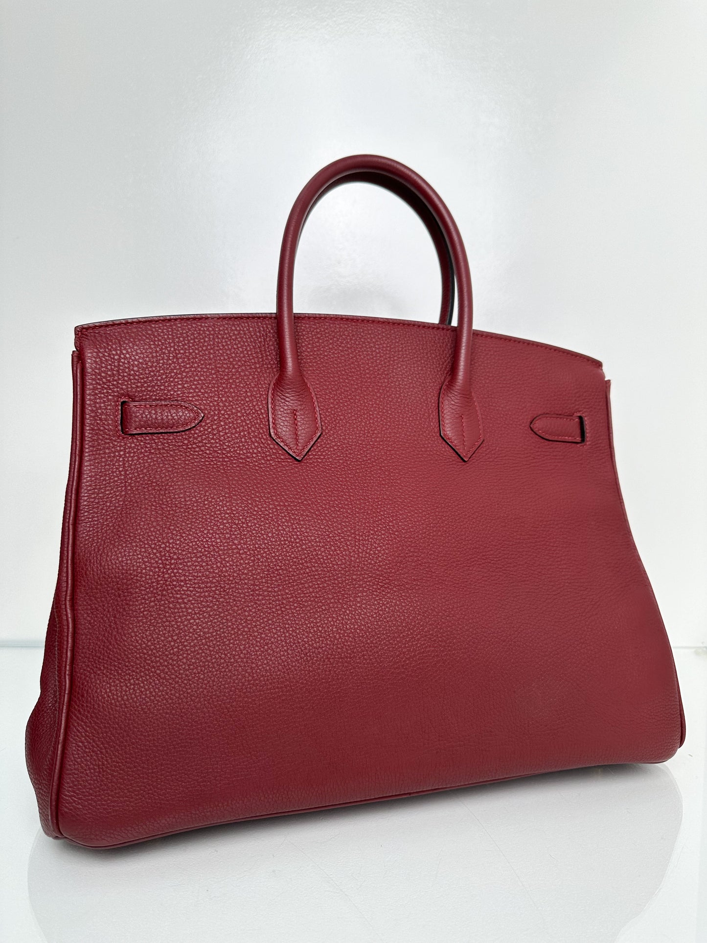 Hermes Birkin 35 Rouge H Togo GHW #E