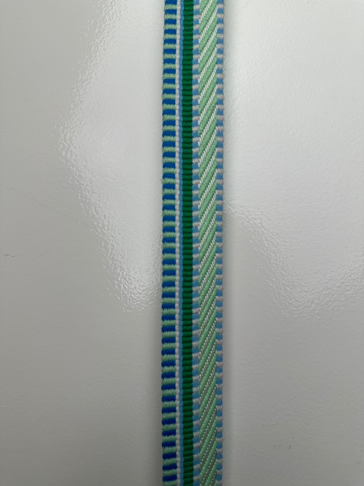 Hermes Teal & White Sangle Strap GHW