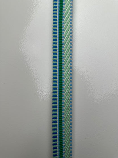 Hermes Teal & White Sangle Strap GHW