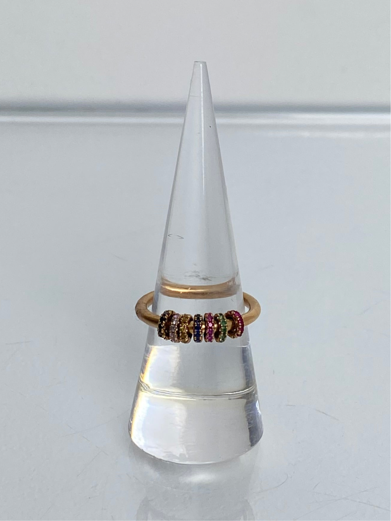 Spinelli Kilcollin 18KR Sapphire, Ruby, & Emerald Ring, 7.5