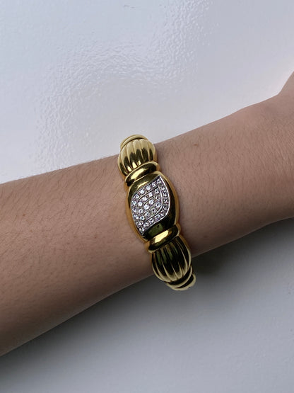 18KY 0.75 ctw Dia Bangle