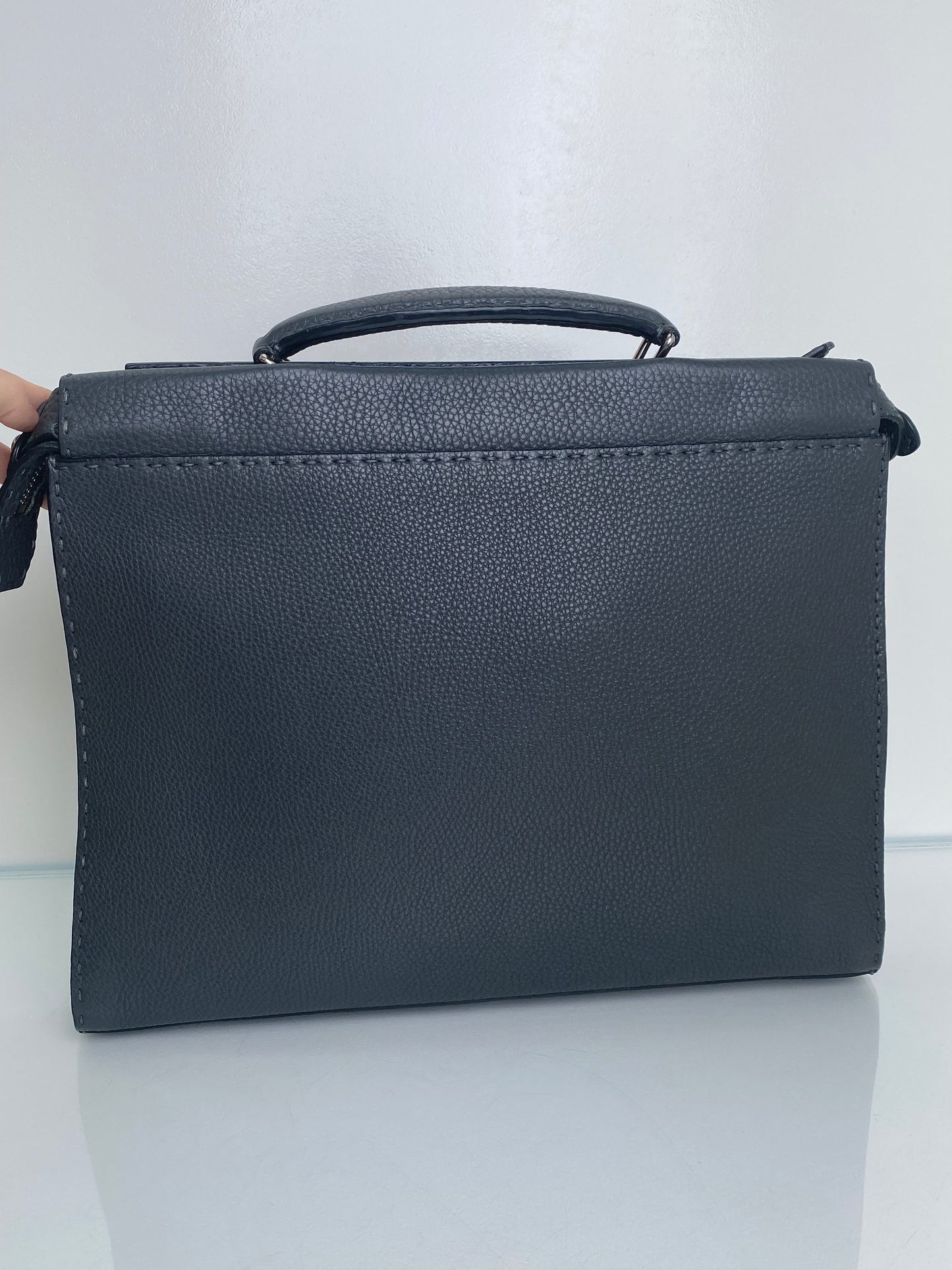 Fendi Grey Peakaboo XL Bag SHW