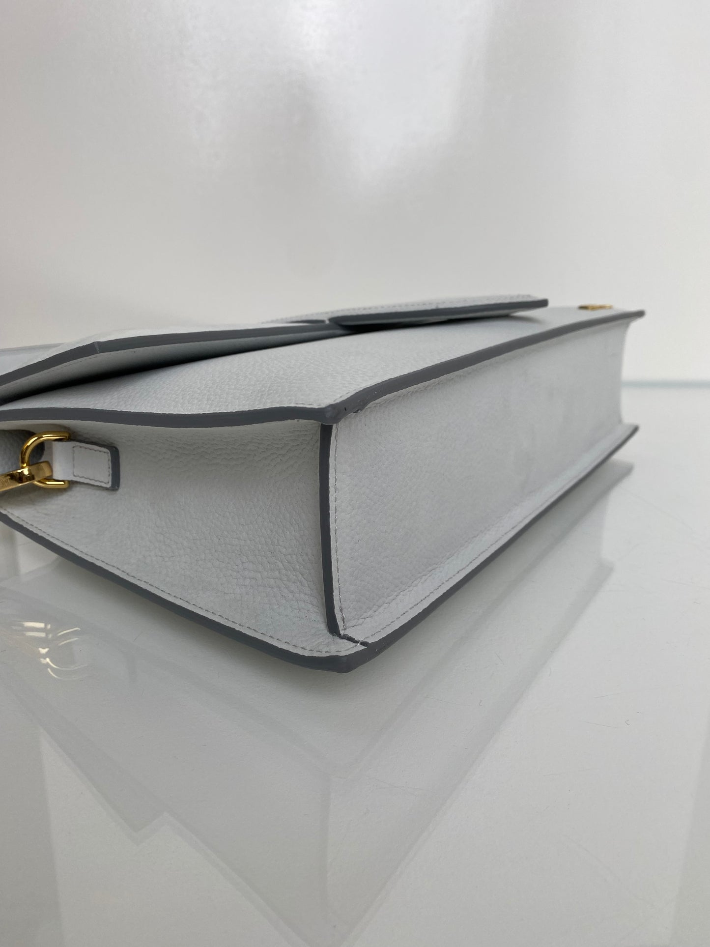 Jacquemus Grey Suede Le Grand Bambino Bag GHW