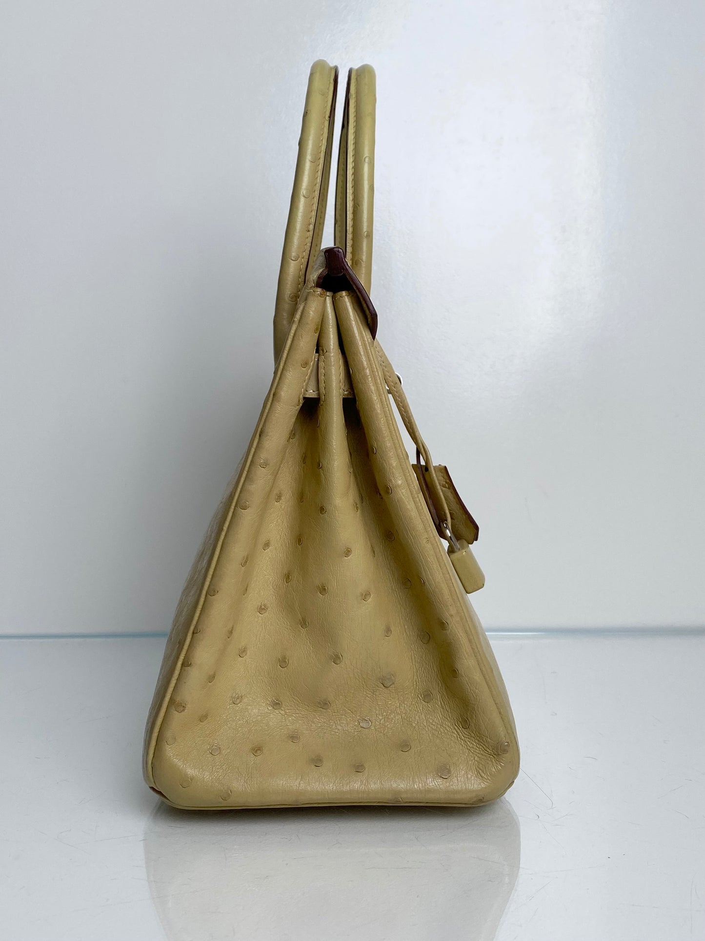 Hermes Birkin 30 Ostrich Parchemin PHW #O