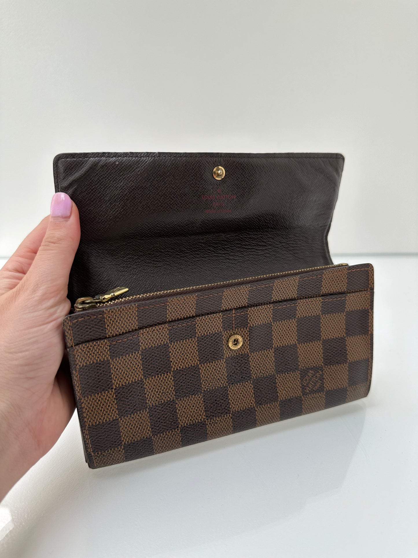 Louis Vuitton Damier Ebene Sarah Wallet