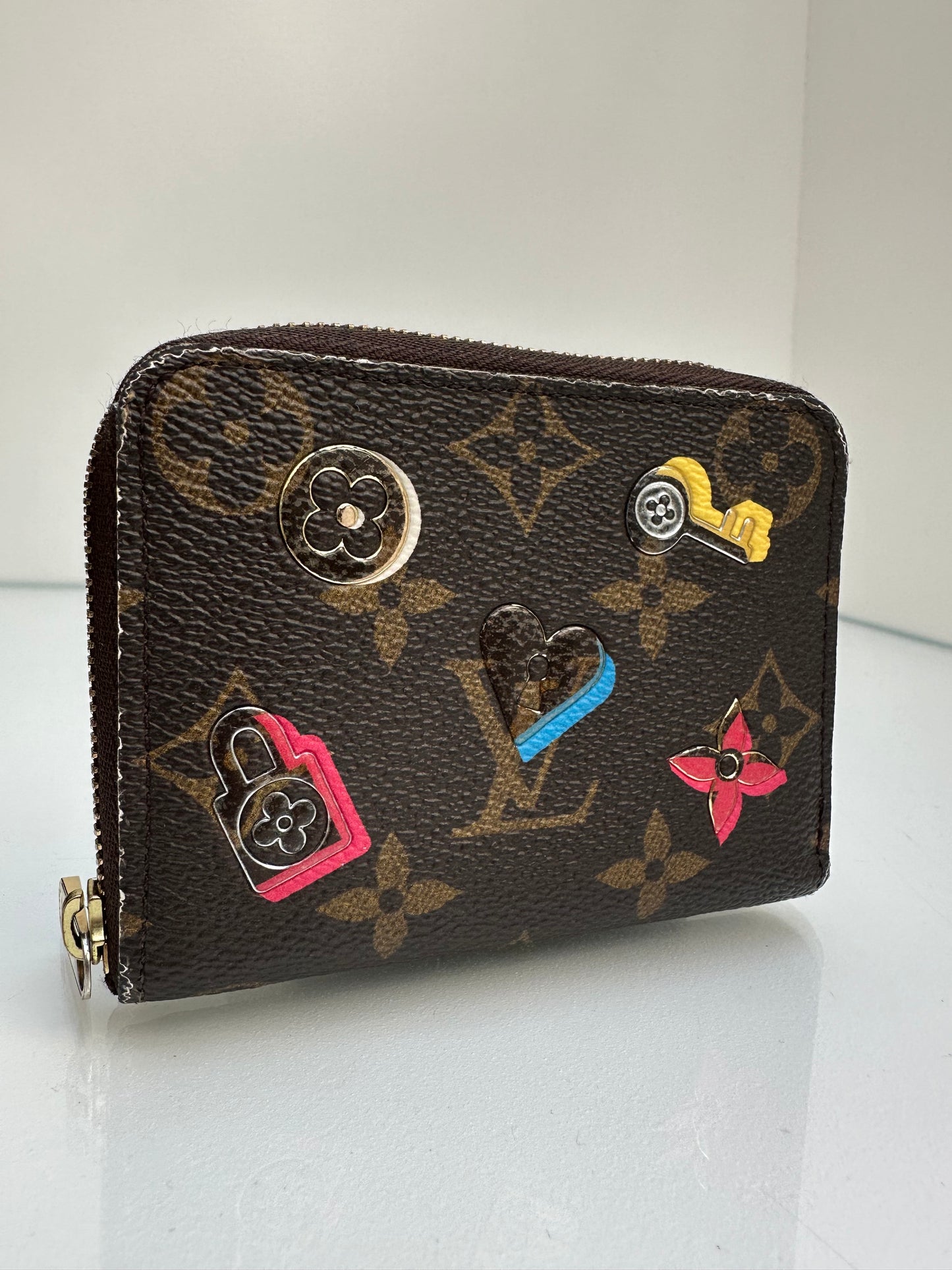 Louis Vuitton Monogram Love Lock Compact Zippy Wallet