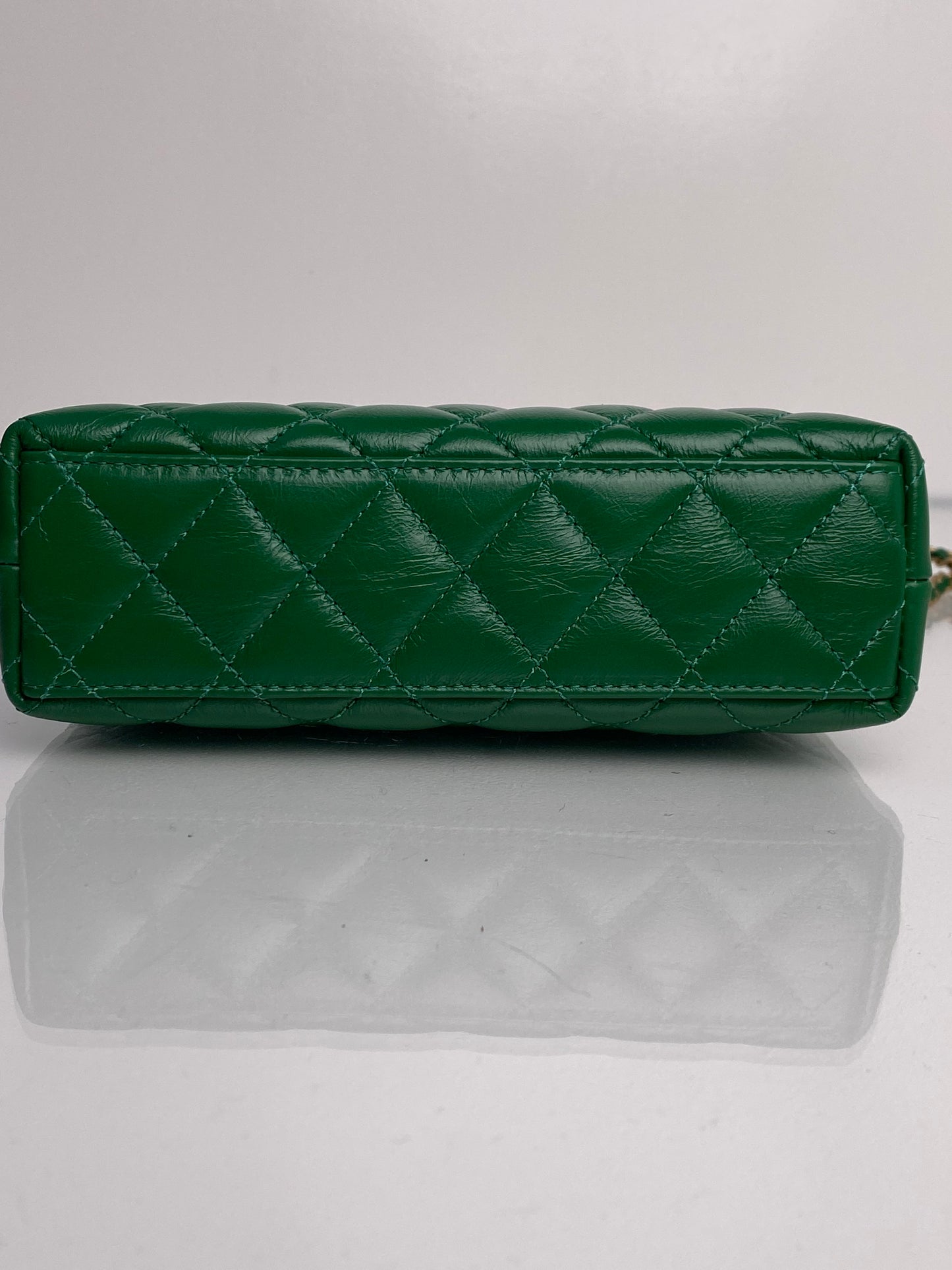 Chanel Smally Kelly Green Lambskin GHW