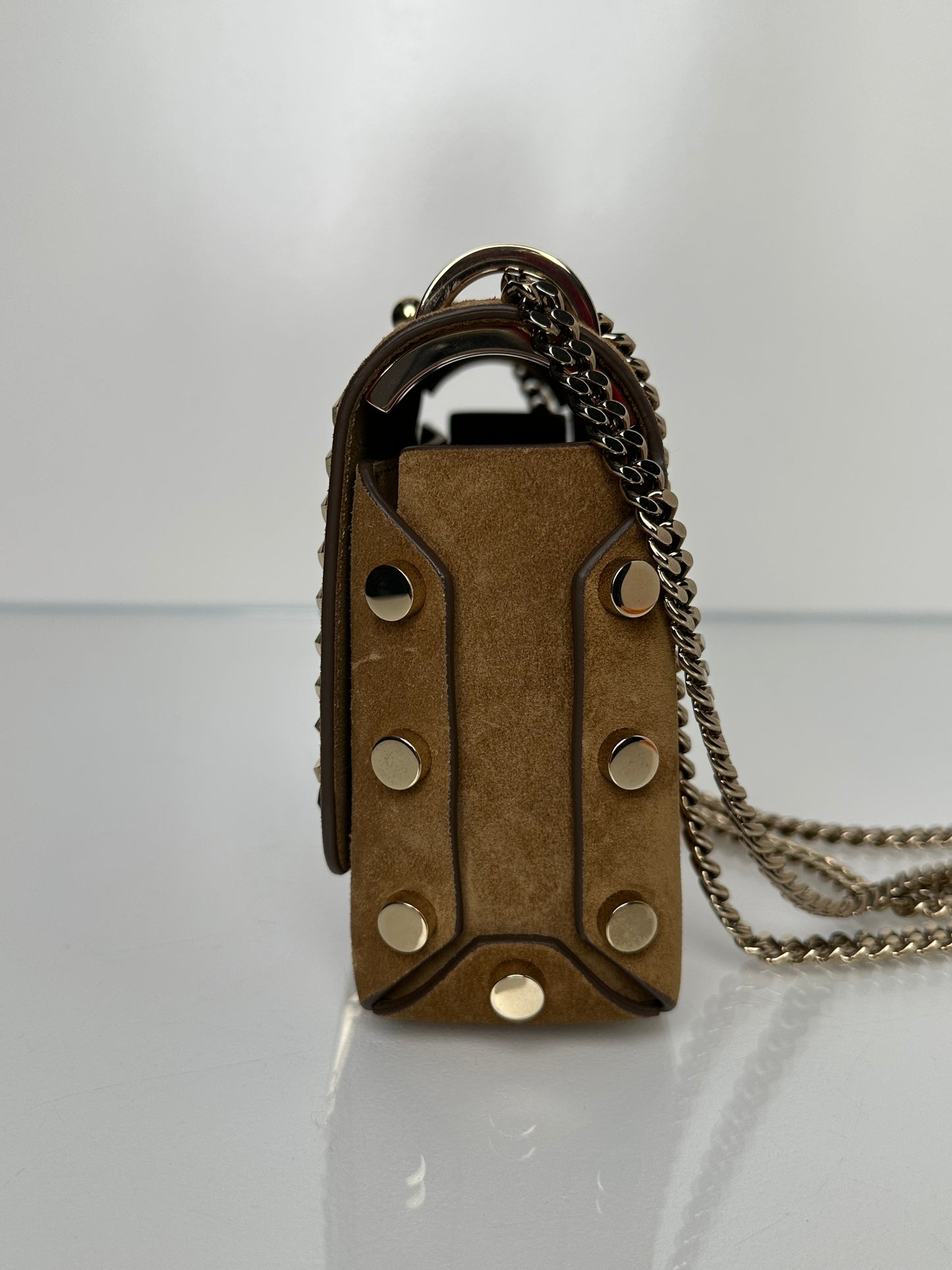Jimmy Choo Camel Studded Lockett Bag GHW