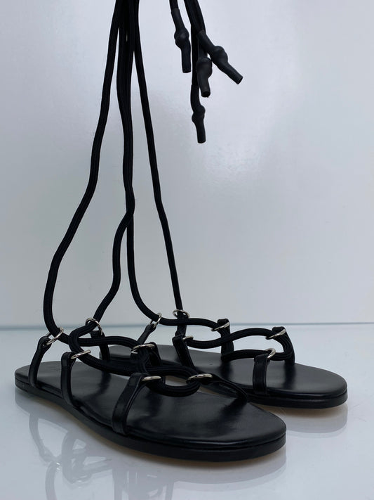 IRO Black Strappy Sandals, 37