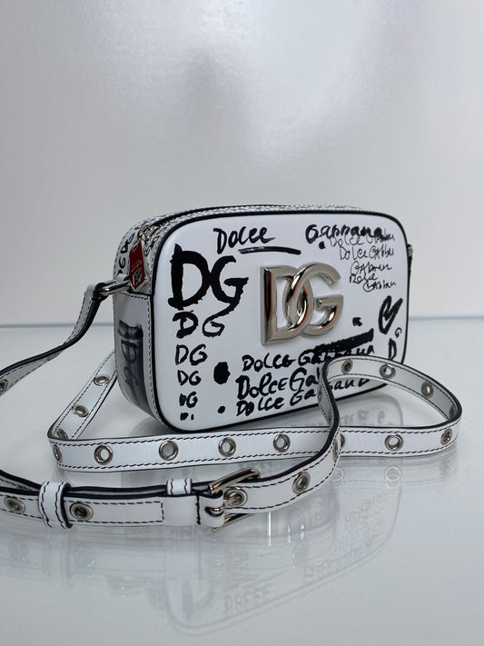 Dolce & Gabbana Black & White Crossbody Bag SHW
