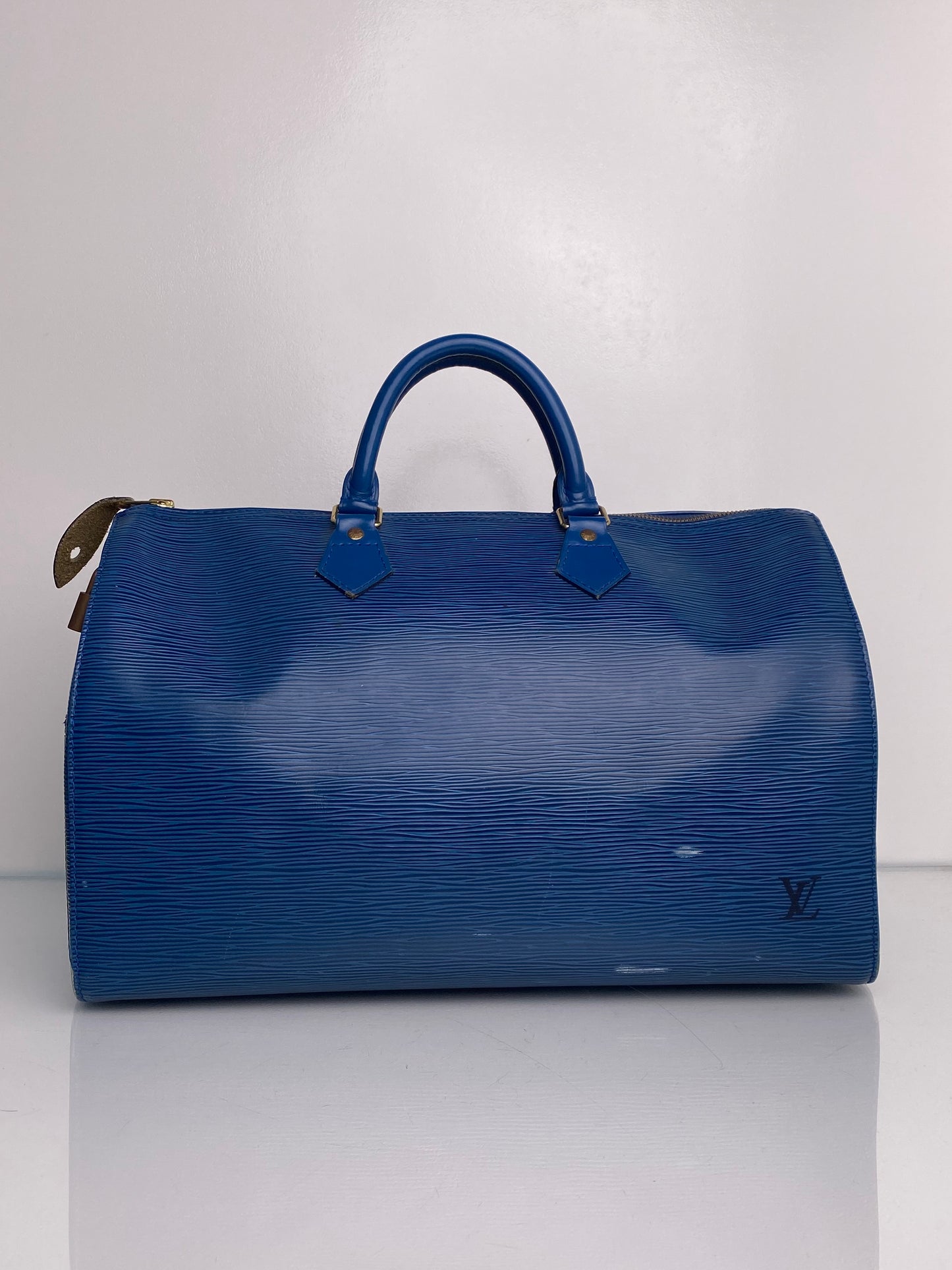 Louis Vuitton Blue Epi Speedy 40