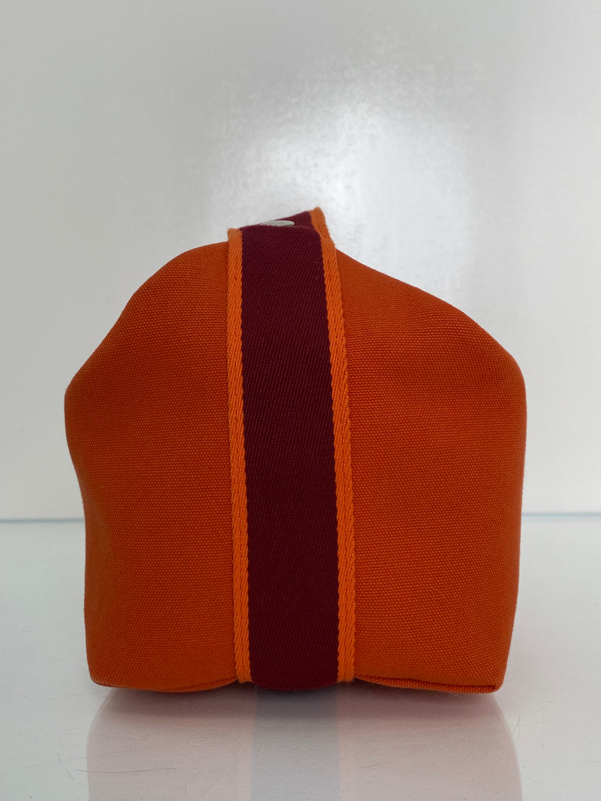 Hermes Brides de Brac Orange Toile Pouch SHW