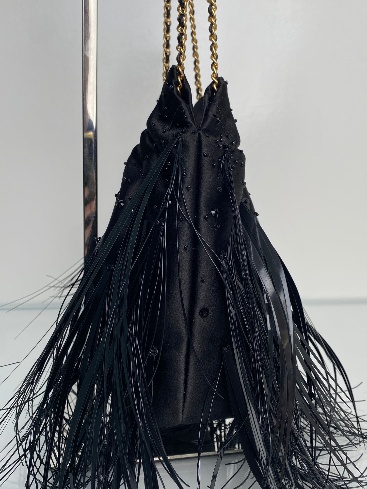 Tory Burch Fleming Feather Mini Hobo Bag