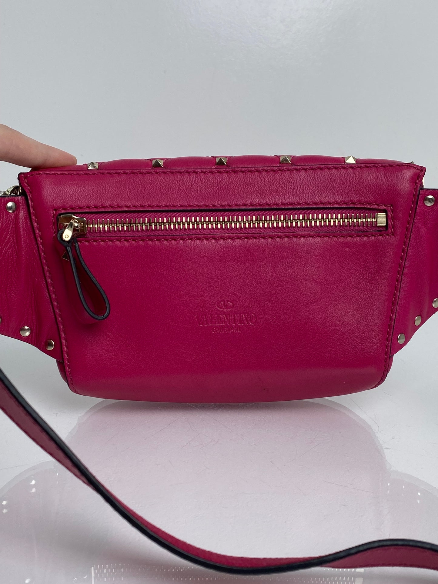 Valentino Pink Rockstud Bum Bag GHW, 85